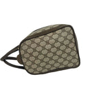 Gucci Vintage GG Pattern Leather Mini Boston Bag Tote Brown — view 5