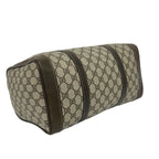 Gucci Vintage GG Pattern Leather Mini Boston Bag Tote Brown — view 7