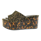 Fendi FF Pattern Sandals Shoes 35 Brown /autumn — view 2