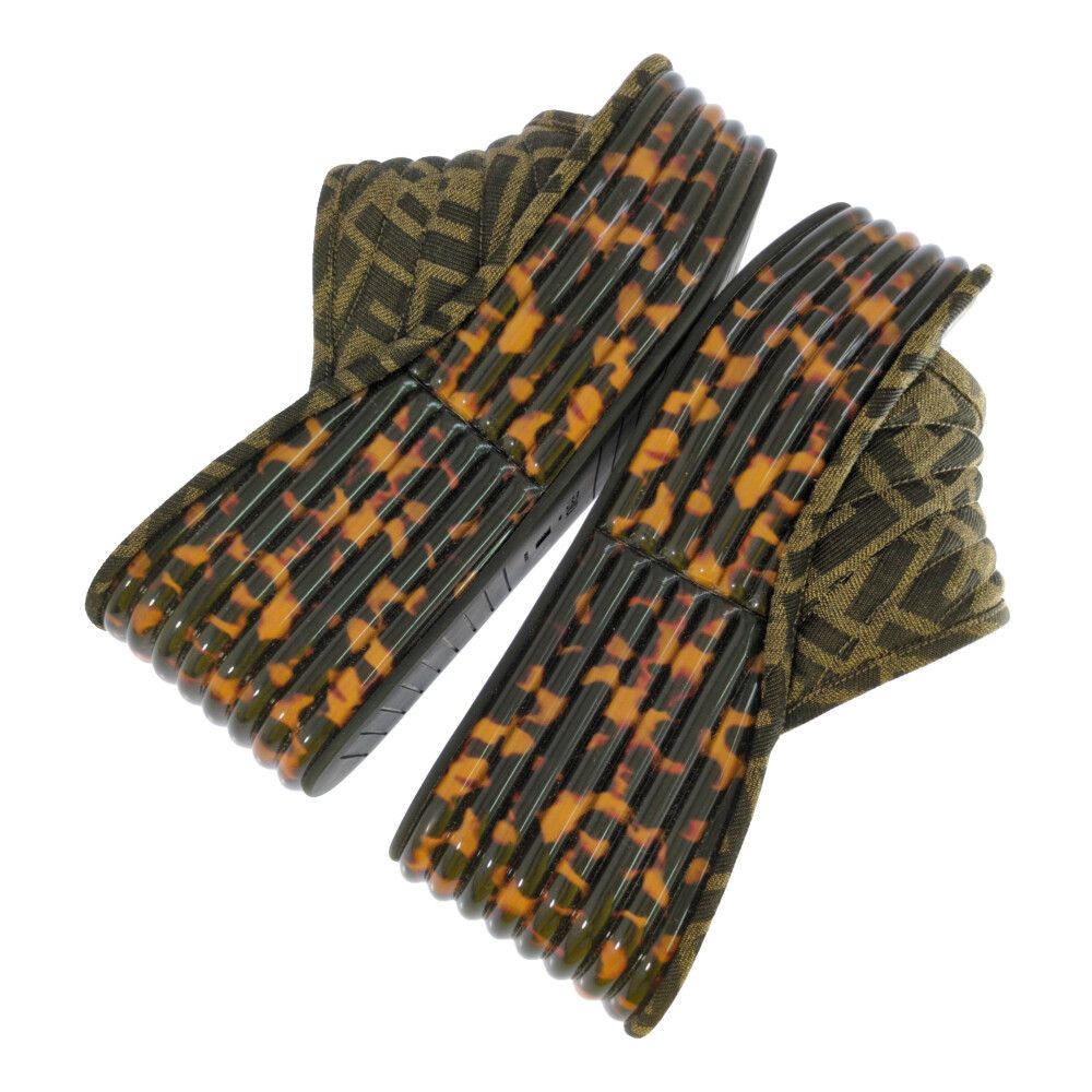 Fendi FF Pattern Sandals Shoes 35 Brown /autumn — view 4