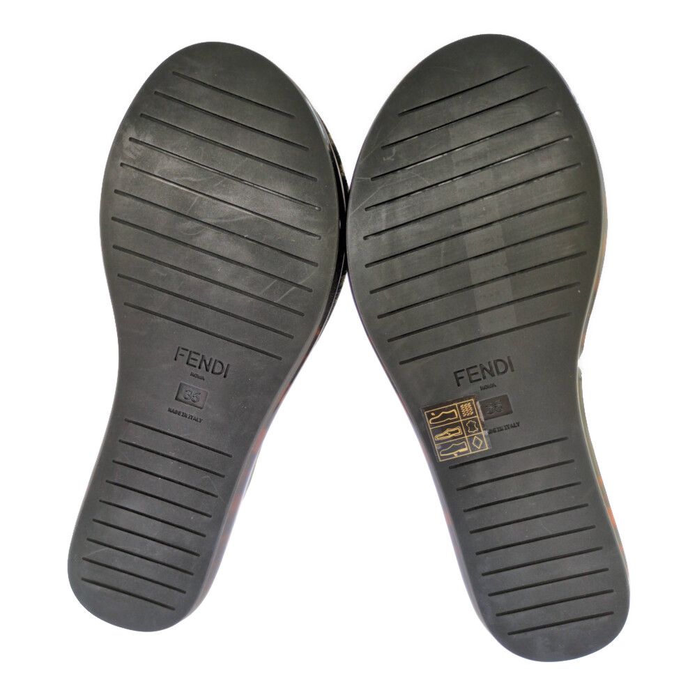 Fendi FF Pattern Sandals Shoes 35 Brown /autumn — view 5