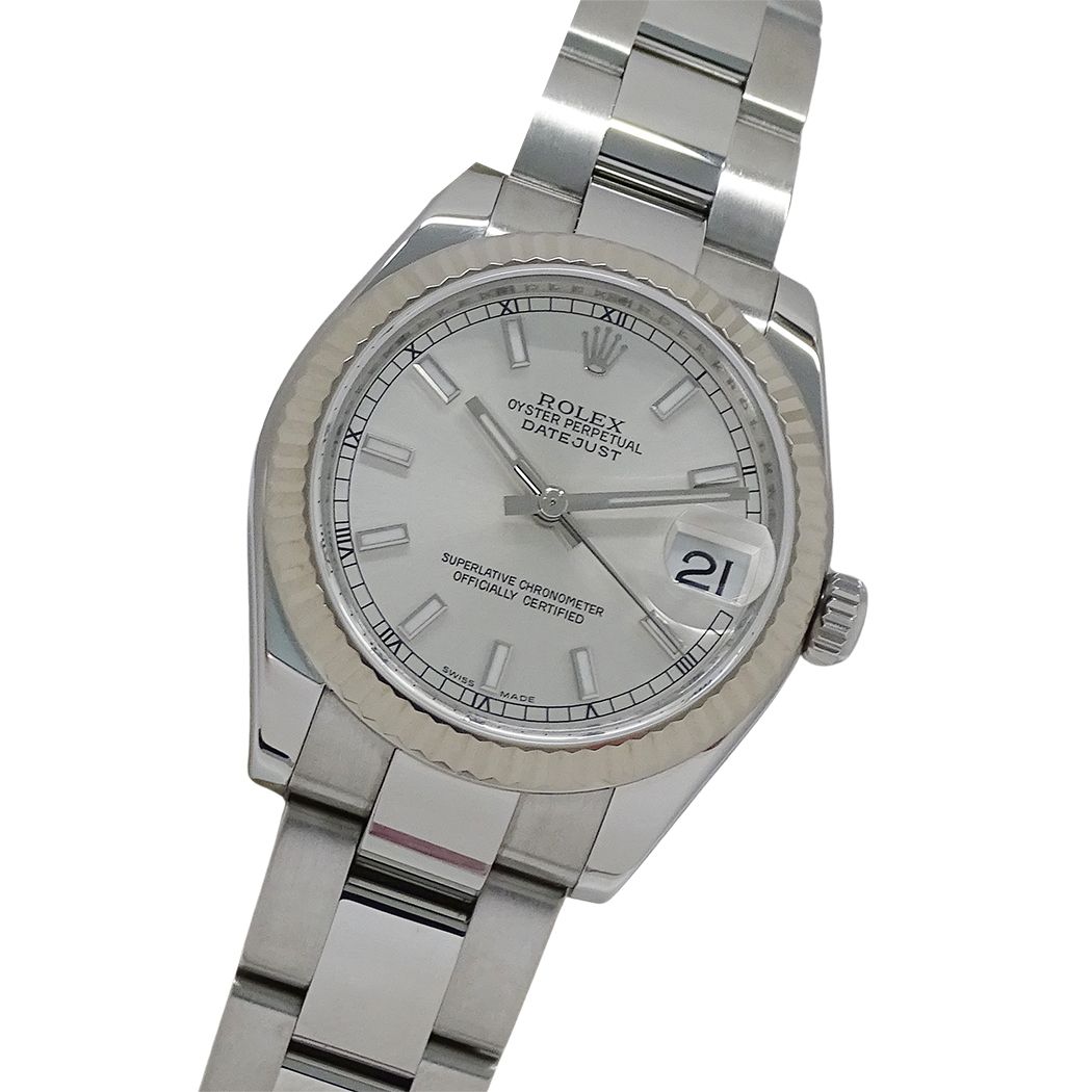Rolex Datejust Number Watch Automatic Winding at Stainless Steel White Gold WG