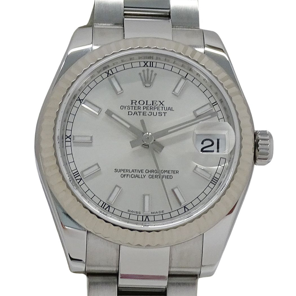 Rolex Datejust Number Watch Automatic Winding at Stainless Steel White Gold WG — view 2