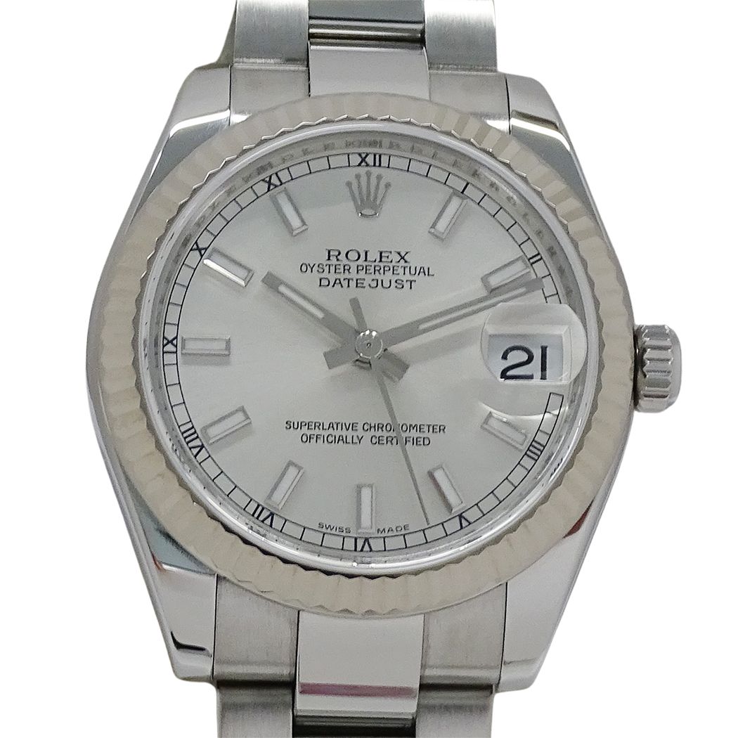 Rolex Datejust Number Watch Automatic Winding at Stainless Steel White Gold WG — view 2