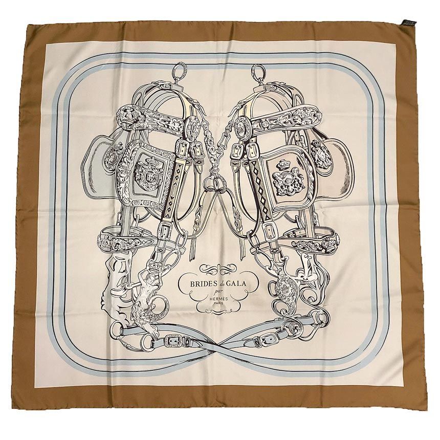 Hermes Scarf Carre 90 Double Face Brides de Gala Ceremonial Bridle Silk 100% — view 4