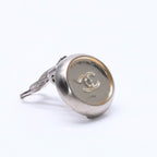 Chanel Vintage CC Logo Earrings 99 Metal Silver Gold — view 3