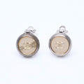 Chanel Vintage CC Logo Earrings 99 Metal Silver Gold