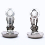 Chanel Vintage CC Logo Earrings 99 Metal Silver Gold — view 6