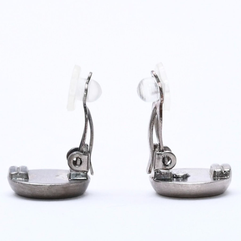 Chanel Vintage CC Logo Earrings 99 Metal Silver Gold — view 7