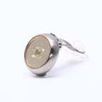 Chanel Vintage CC Logo Earrings 99 Metal Silver Gold — view 2