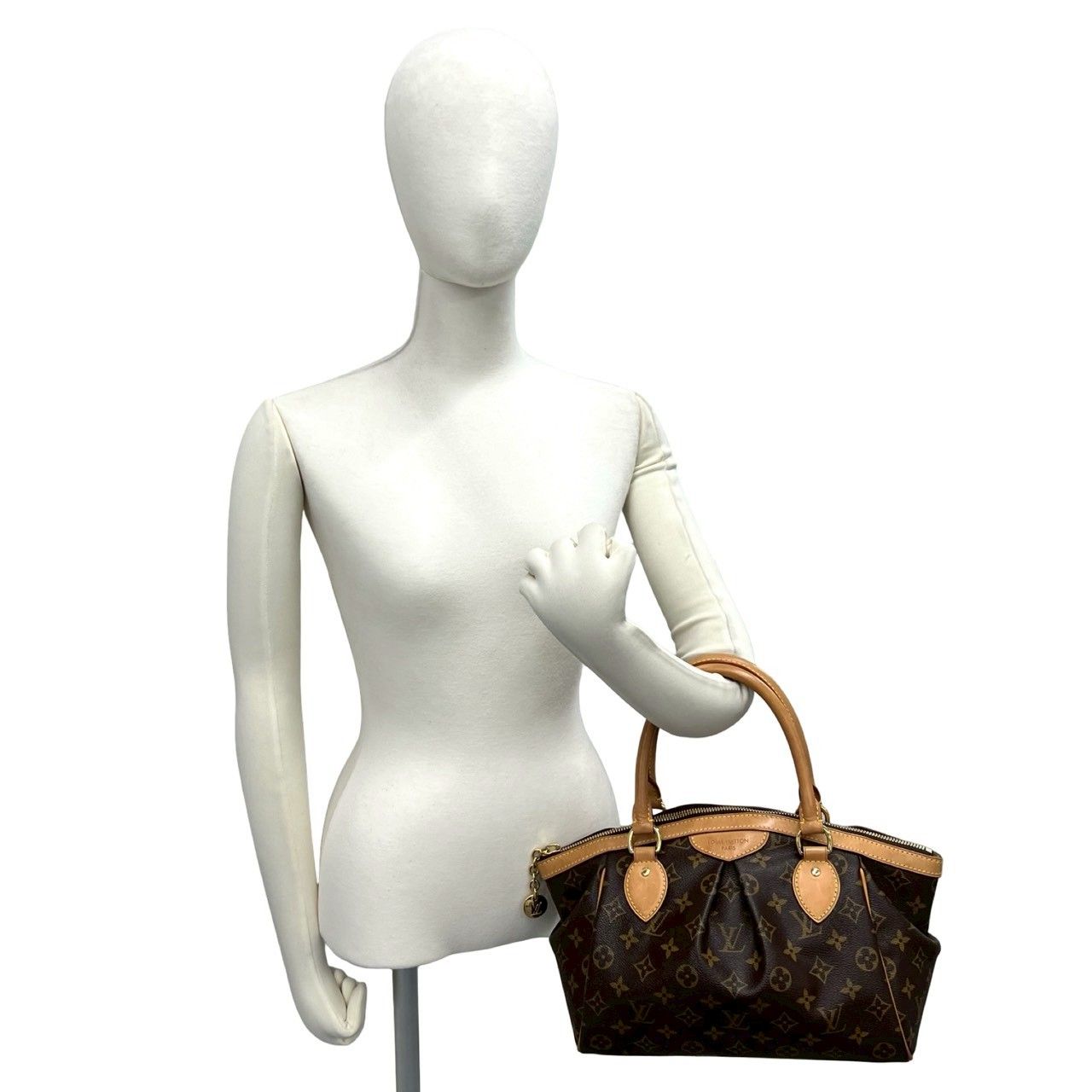 Louis Vuitton Tivoli PM Monogram Leather Mini Boston Bag Tote Brown — view 2