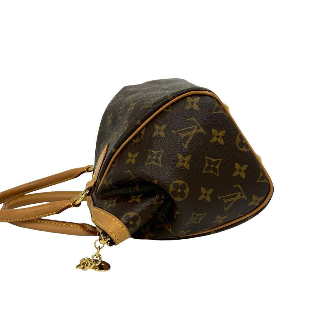 Louis Vuitton Tivoli PM Monogram Leather Mini Boston Bag Tote Brown — view 5