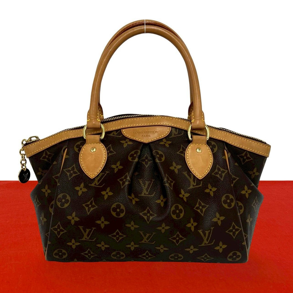 Louis Vuitton Tivoli PM Monogram Leather Mini Boston Bag Tote Brown