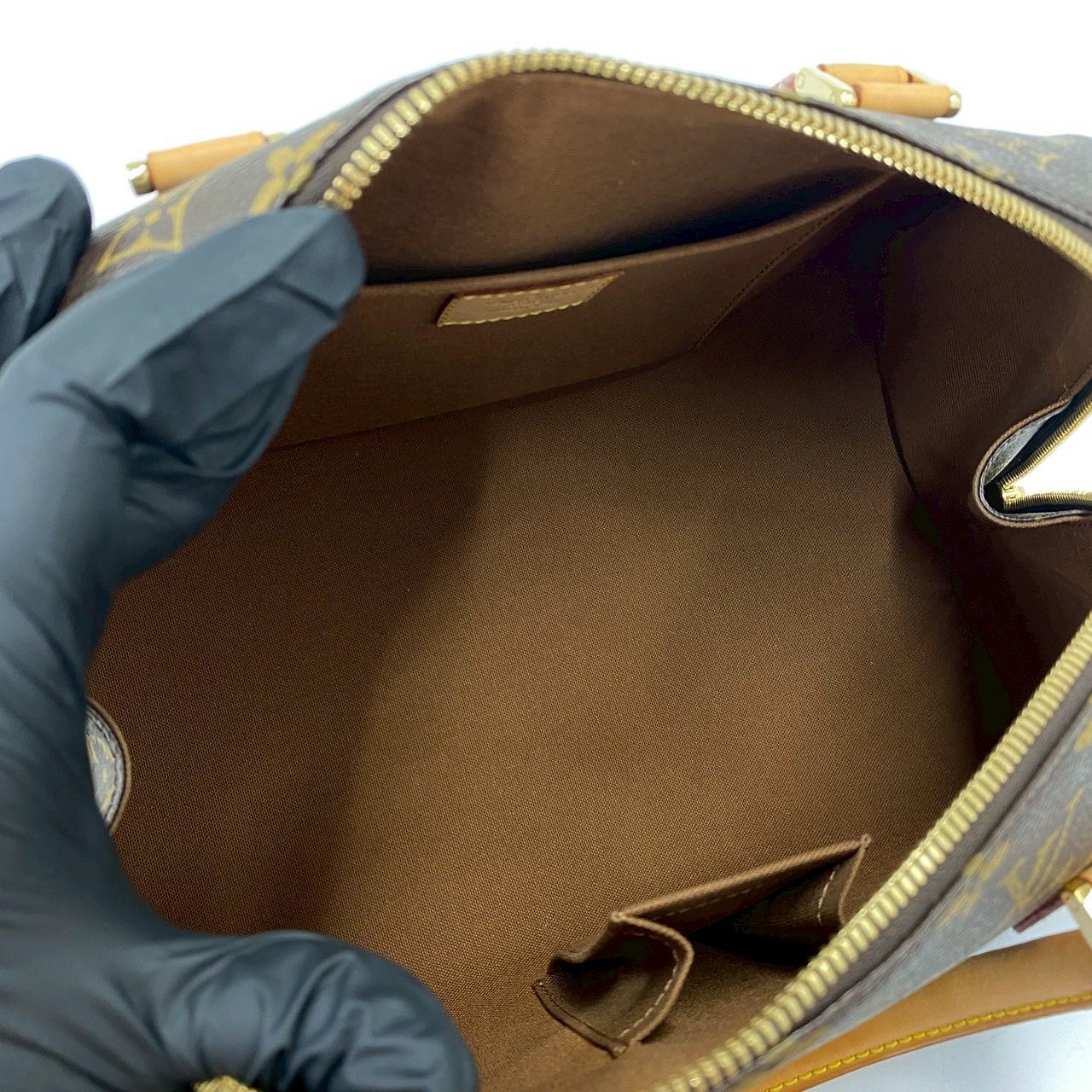 Louis Vuitton Riviera MM Monogram Leather Mini Boston Bag Brown — view 9