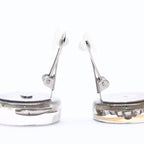 Chanel CC Logo Earrings 97 Resin Metal Aurora Clear Silver — view 8