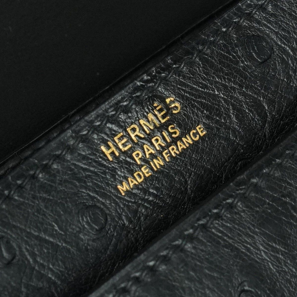 Hermes Piano 25 Tote Noir Black Gold Handbag — view 8