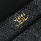 Hermes Piano 25 Tote Noir Black Gold Handbag — view 8
