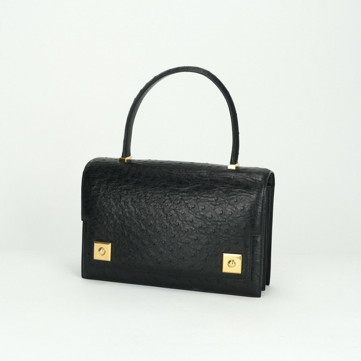 Hermes Piano 25 Tote Noir Black Gold Handbag — view 3