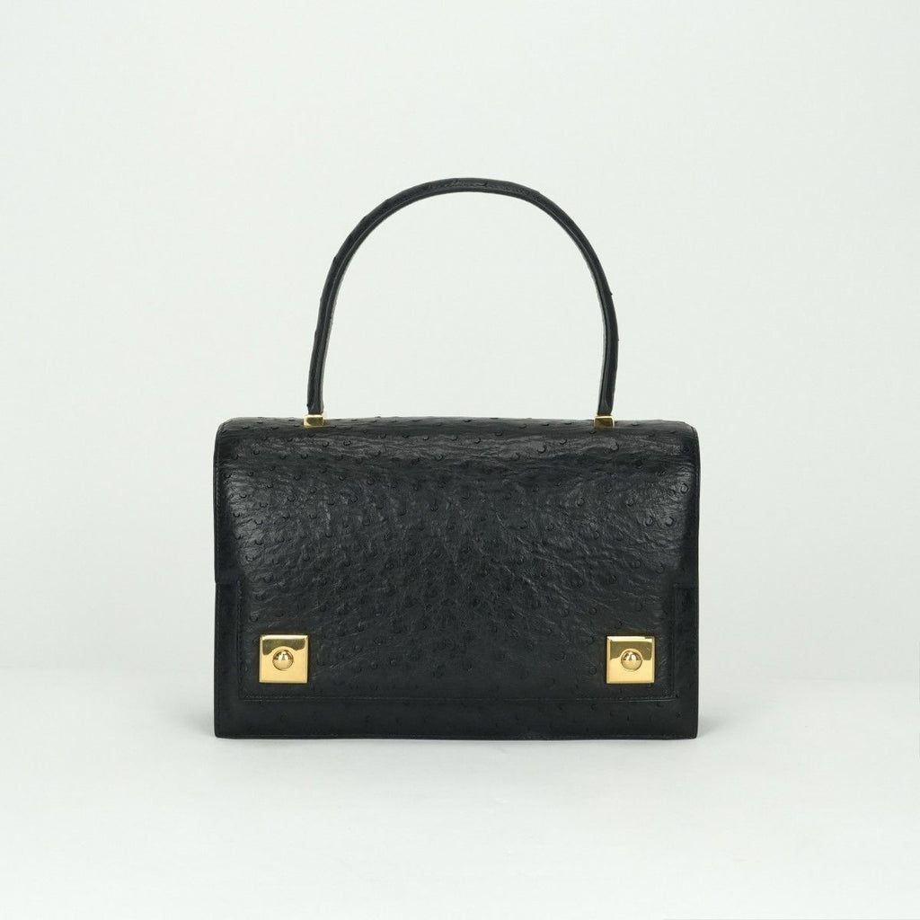 Hermes Piano 25 Tote Noir Black Gold Handbag
