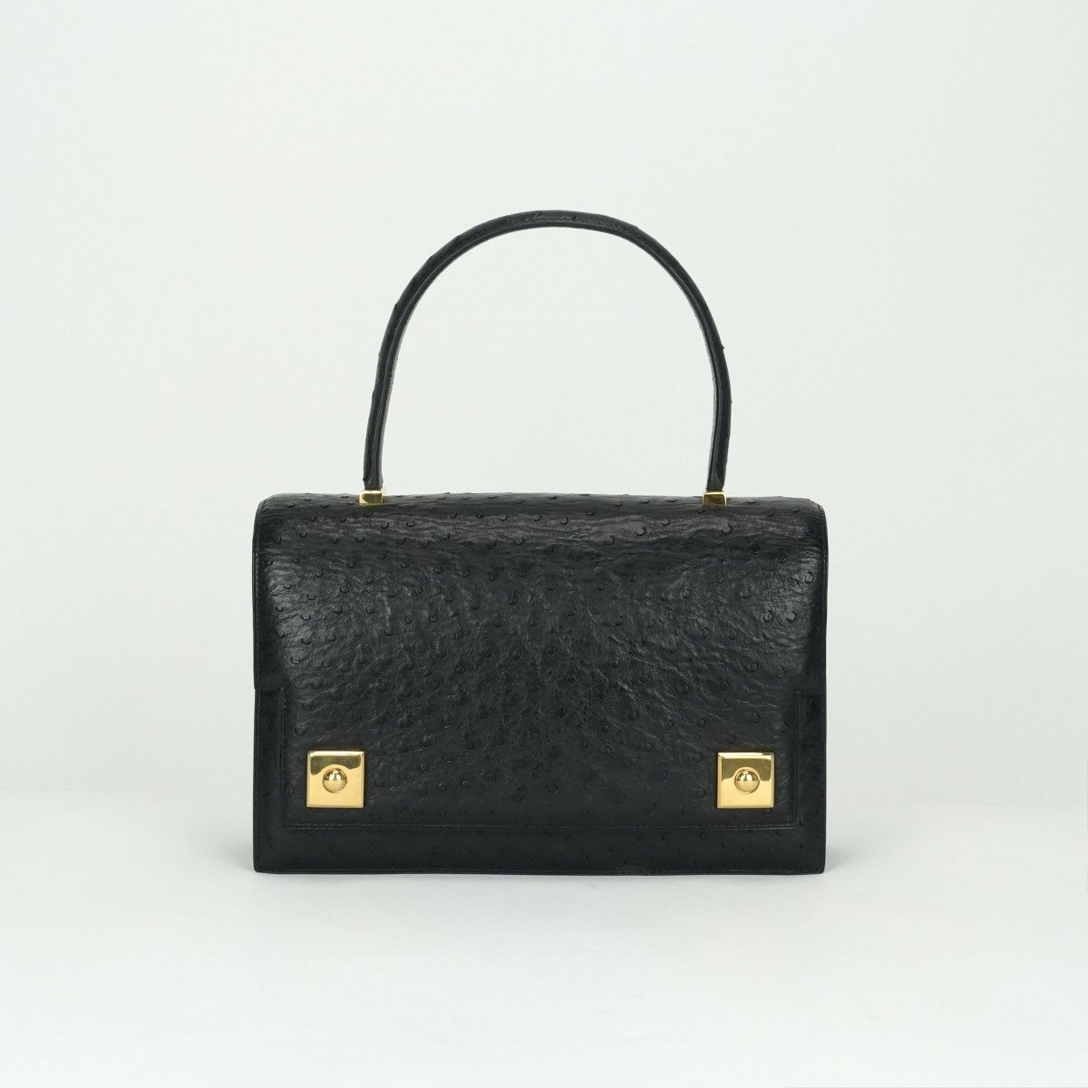 Hermes Piano 25 Tote Noir Black Gold Handbag