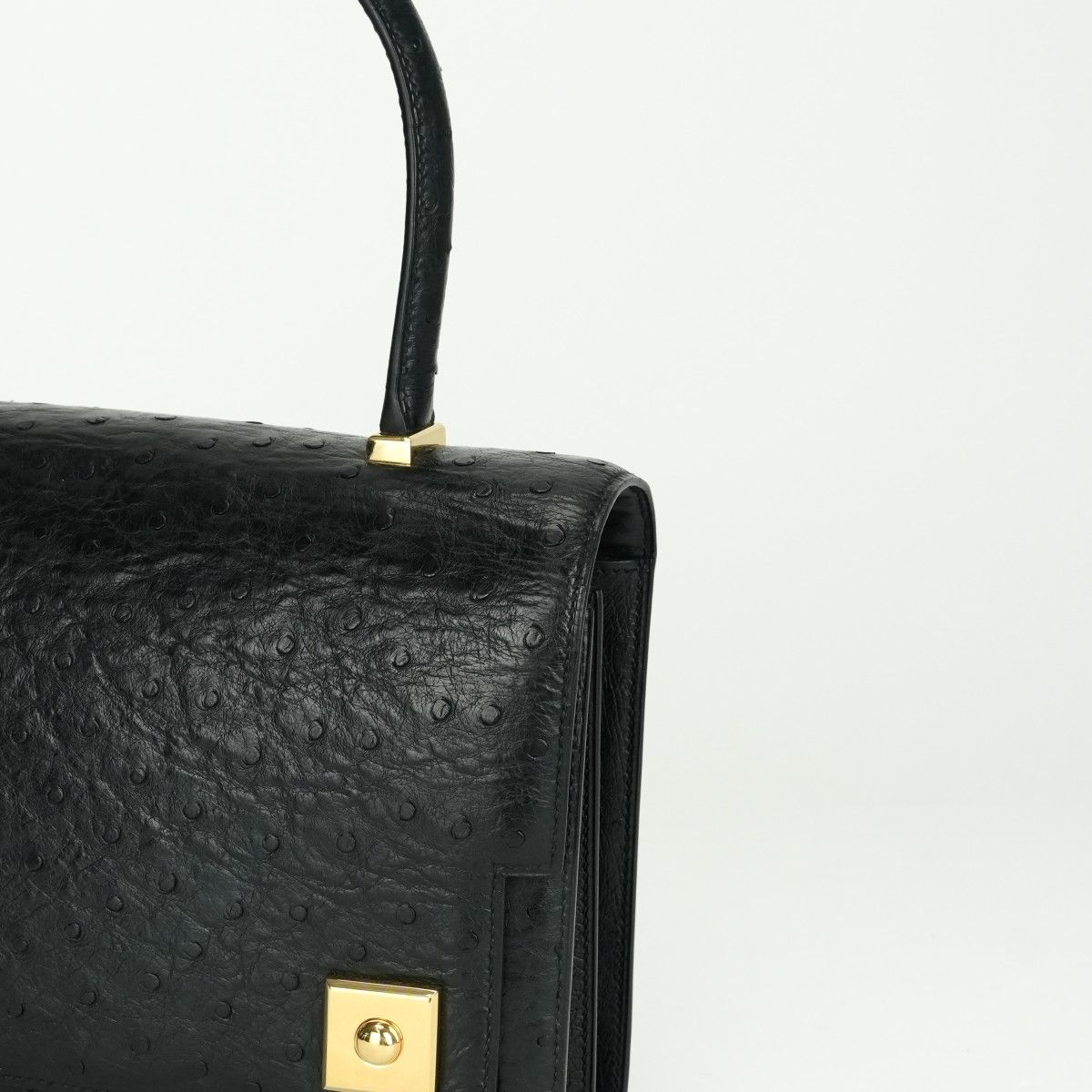 Hermes Piano 25 Tote Noir Black Gold Handbag — view 2