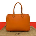 Hermes Plume 32 Vo Garibaldi Leather Mini Boston Bag Orange