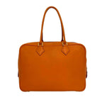 Hermes Plume 32 Vo Garibaldi Leather Mini Boston Bag Orange — view 3