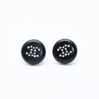 Chanel CC Logo Earrings 00 Resin Rhinestone Black