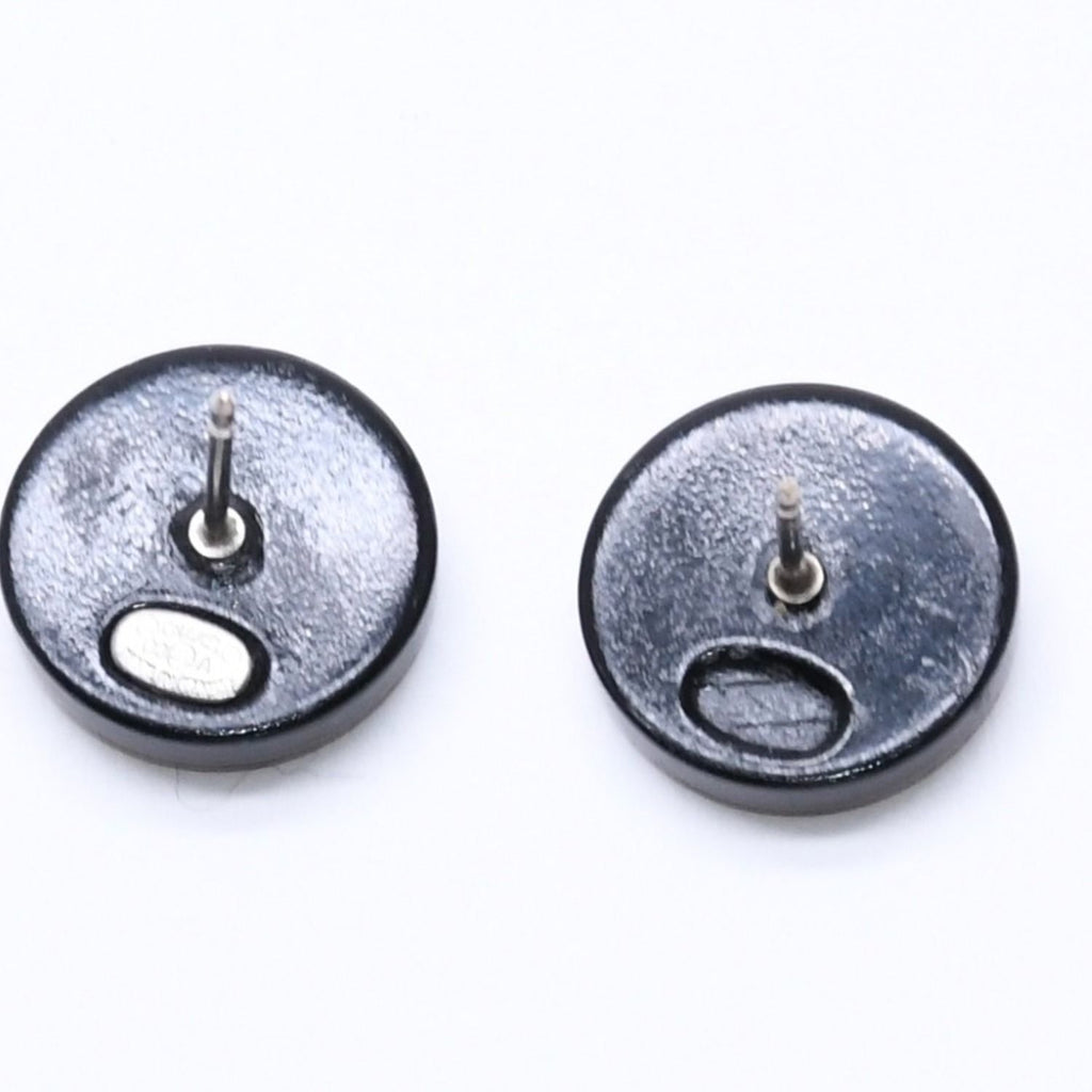 Chanel CC Logo Earrings 00 Resin Rhinestone Black — view 6
