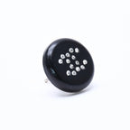 Chanel CC Logo Earrings 00 Resin Rhinestone Black — view 3