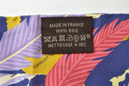 Hermes Twill Scarf Silk Jaguar Quetzal Pattern Purple Multi — view 5