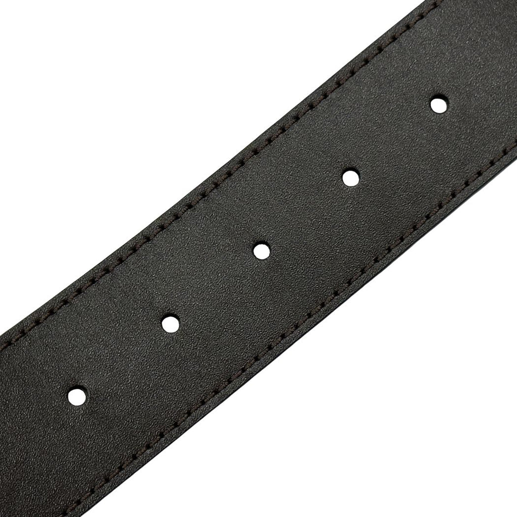 Louis Vuitton Belt Leather Ceinture Reversible Black Brown Silver Logo Adult — view 4