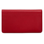 Chanel Wallet Sevruga Leather Red Silver CC Logo — view 2