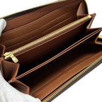 Louis Vuitton Wallet Monogram Zippy Brown Zip Around Logo Large Adult — view 4