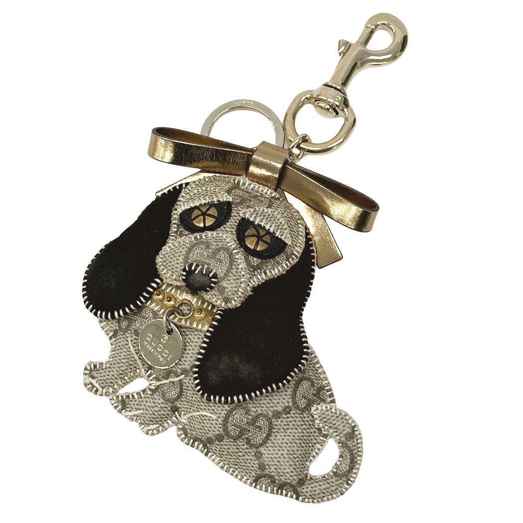Gucci Key Holder Ori Beagle Brown Black Gold