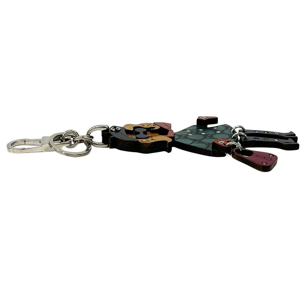 Gucci Charm Mademoiselle Wood Multicolor Doll Keychain — view 4