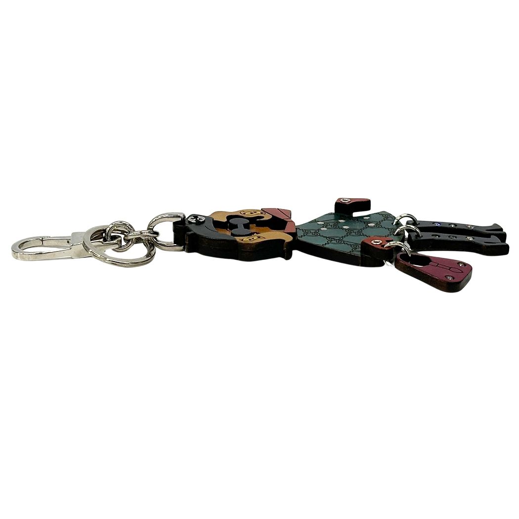 Gucci Charm Mademoiselle Wood Multicolor Doll Keychain — view 4