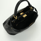Fendi Peekaboo Small Mini Bag Tote Leather Black Gold 2-Way — view 6