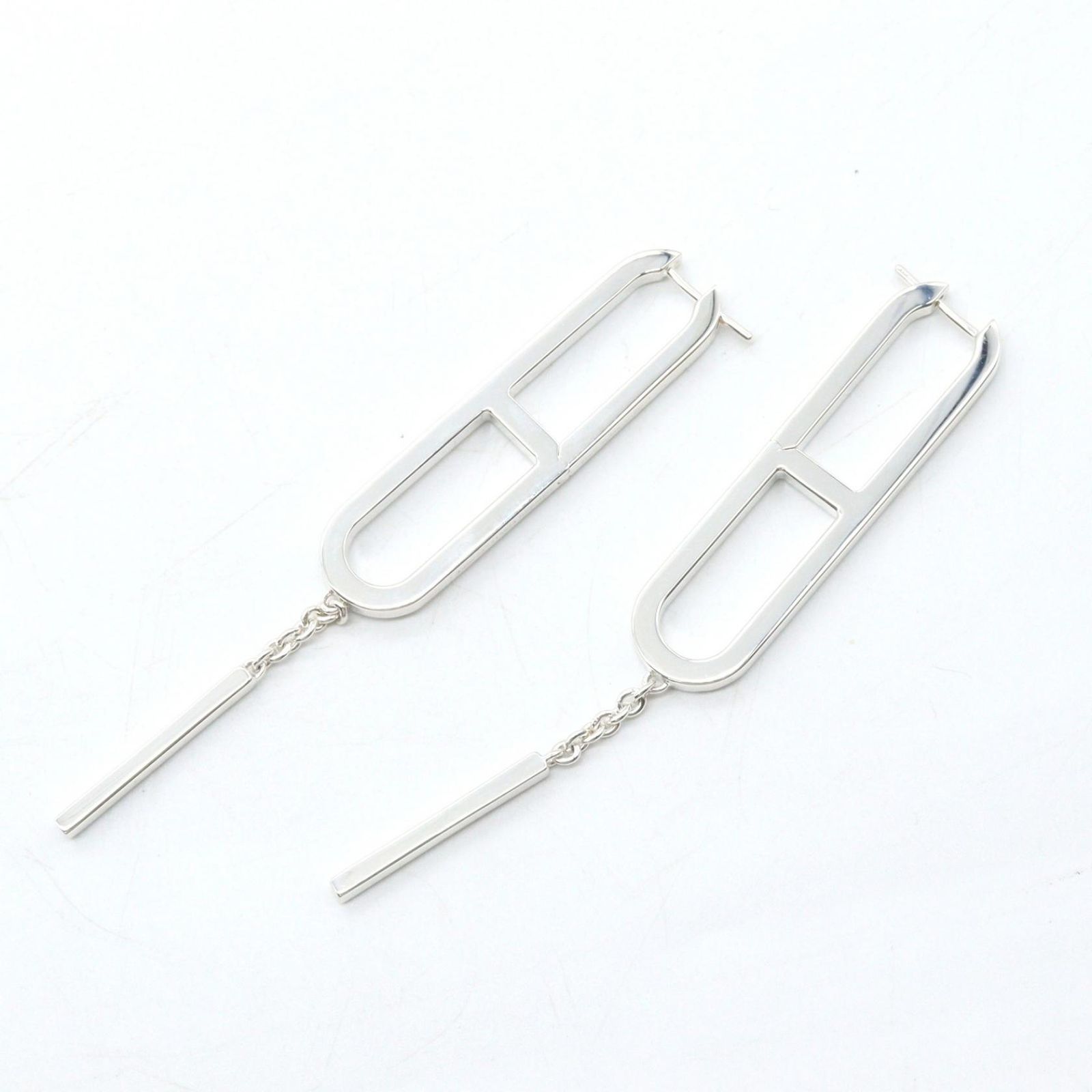 Hermes Earrings Chaine D'ancre 925 Sterling Silver — view 6