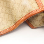 Celine Shoulder Bag Macadam Flap Beige Brown Canvas Leather — view 6