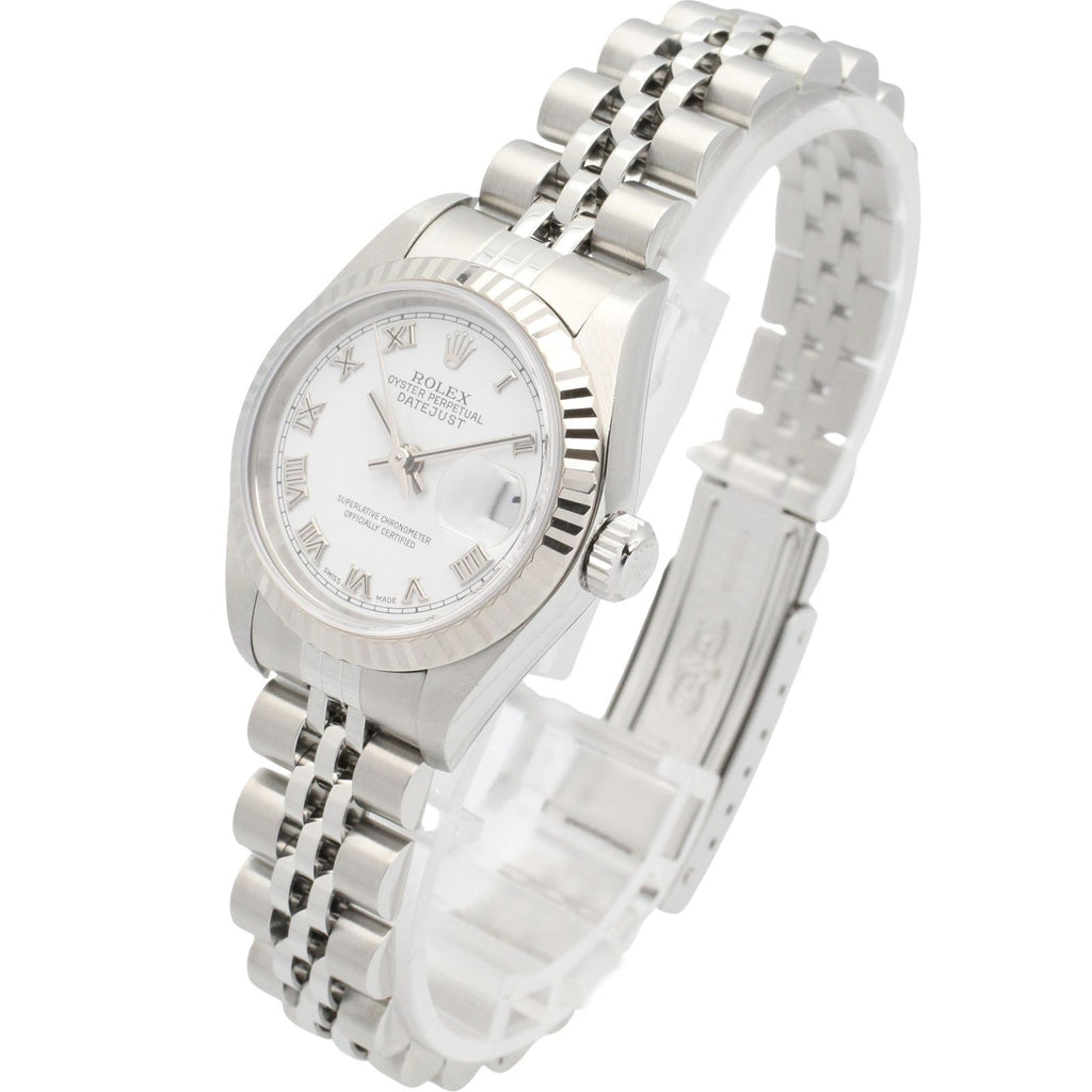 Rolex Datejust Number WH RO 18k White Gold Stainless Steel — view 2