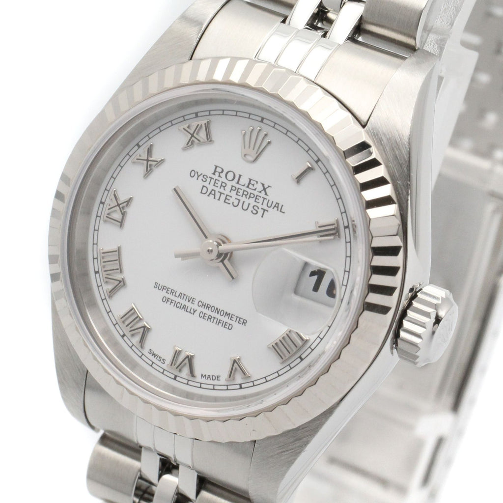 Rolex Datejust Number WH RO 18k White Gold Stainless Steel — view 3
