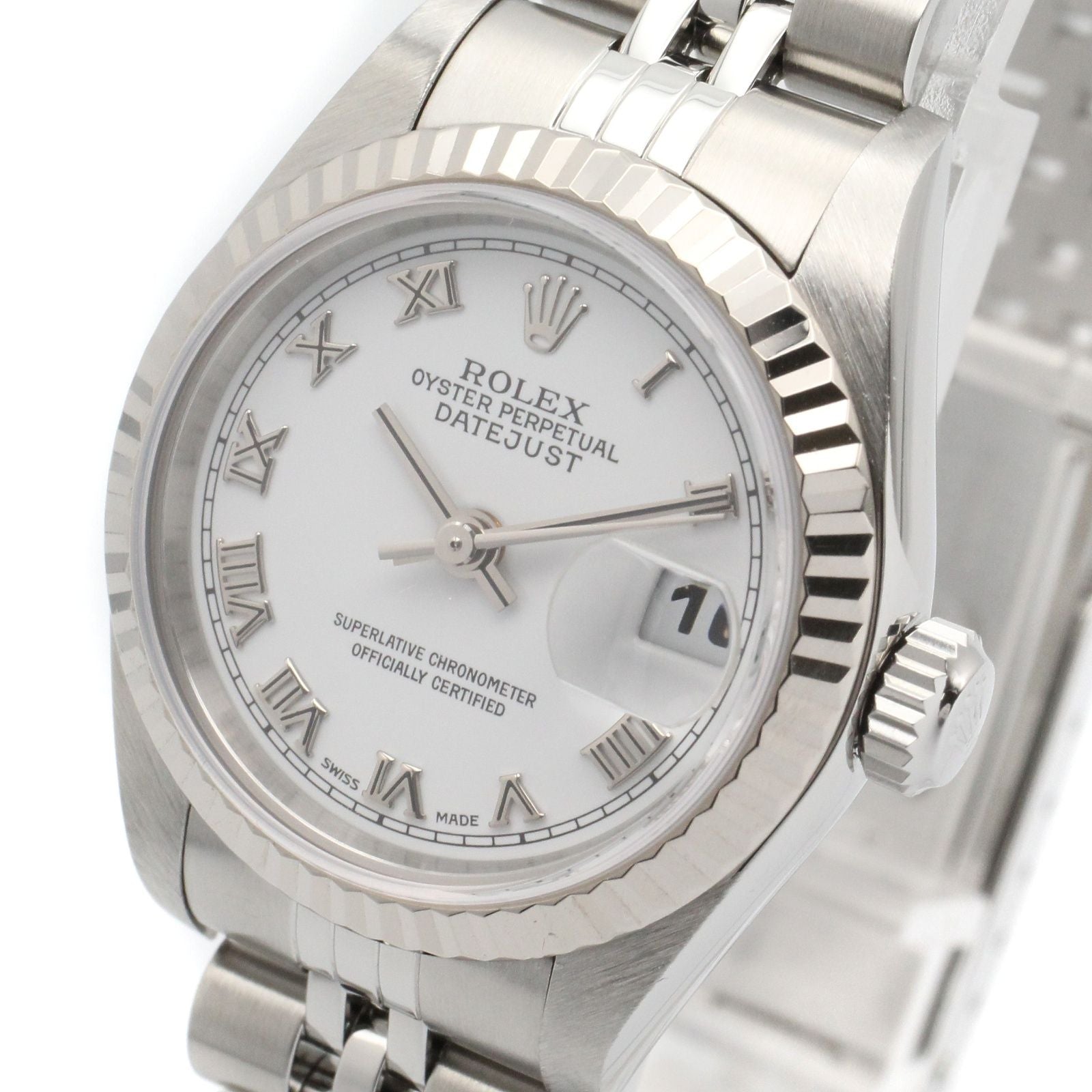 Rolex Datejust Number WH RO 18k White Gold Stainless Steel — view 3