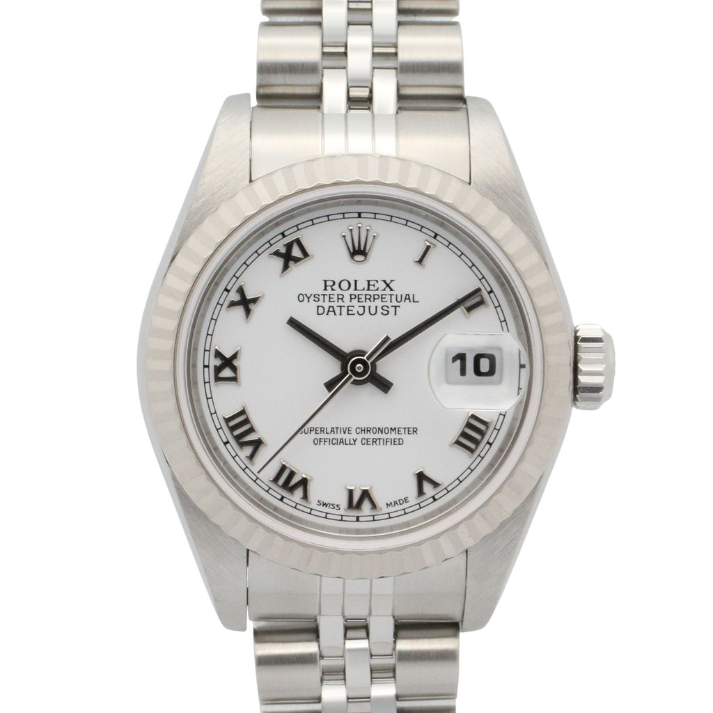 Rolex Datejust Number WH RO 18k White Gold Stainless Steel