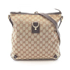 Gucci Shoulder Bag Abbey GG Canvas Beige Brown