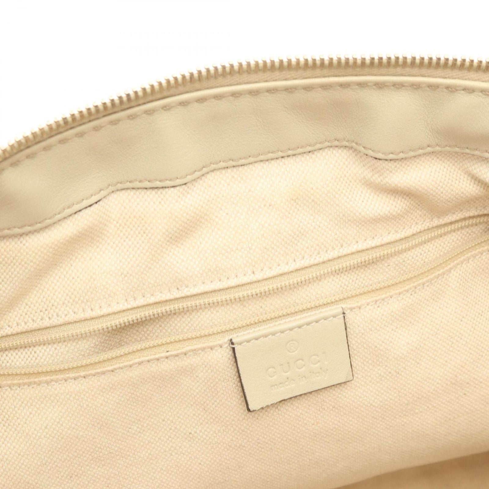 Gucci Handbag 2-Way Ivory Leather Guccissima Shoulder — view 5