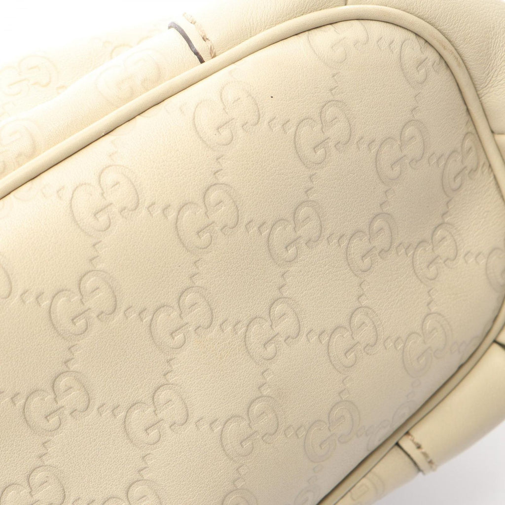 Gucci Handbag 2-Way Ivory Leather Guccissima Shoulder — view 9