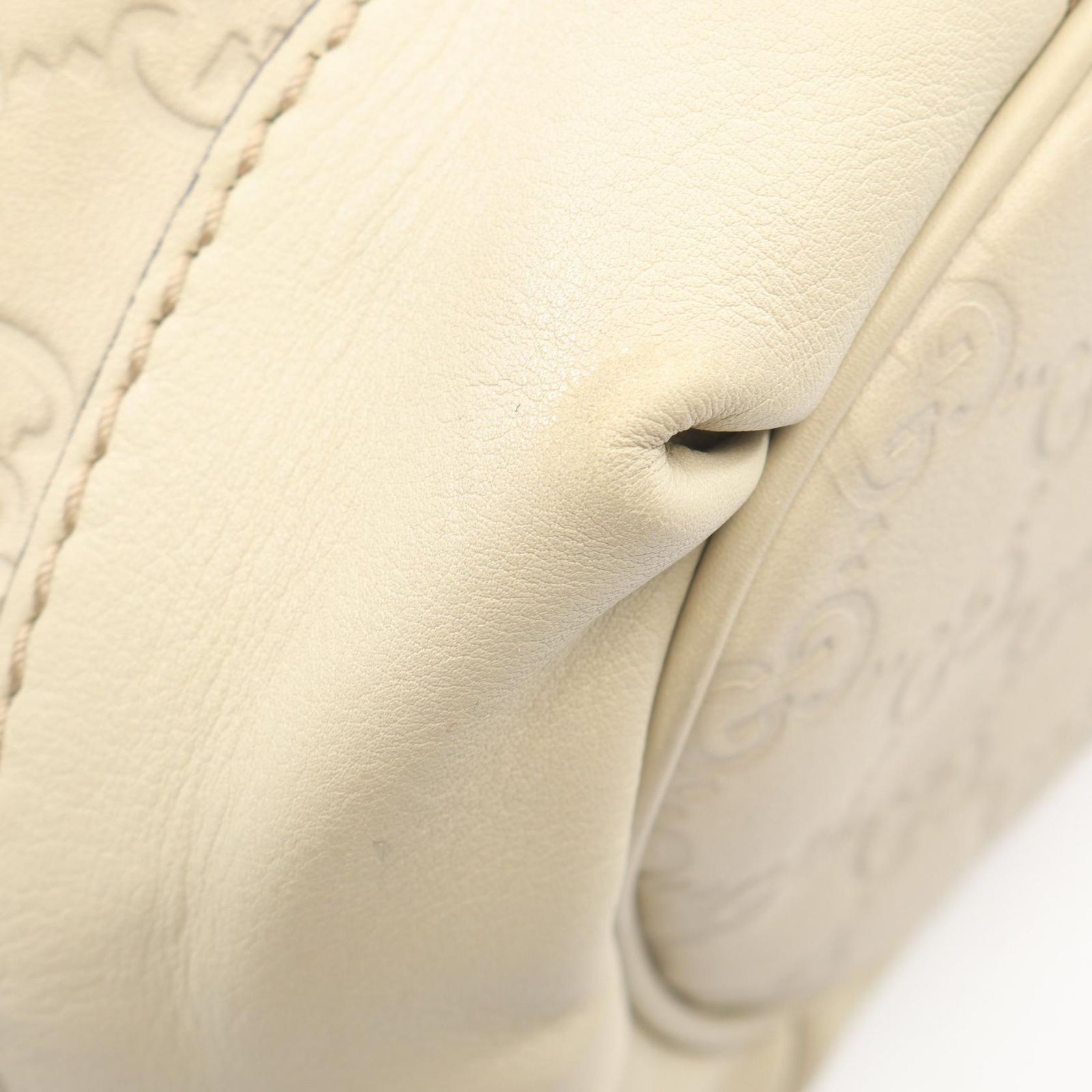 Gucci Handbag 2-Way Ivory Leather Guccissima Shoulder — view 6