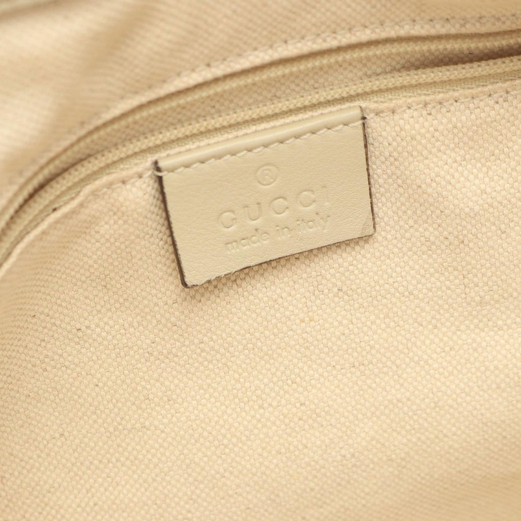 Gucci Handbag 2-Way Ivory Leather Guccissima Shoulder — view 4