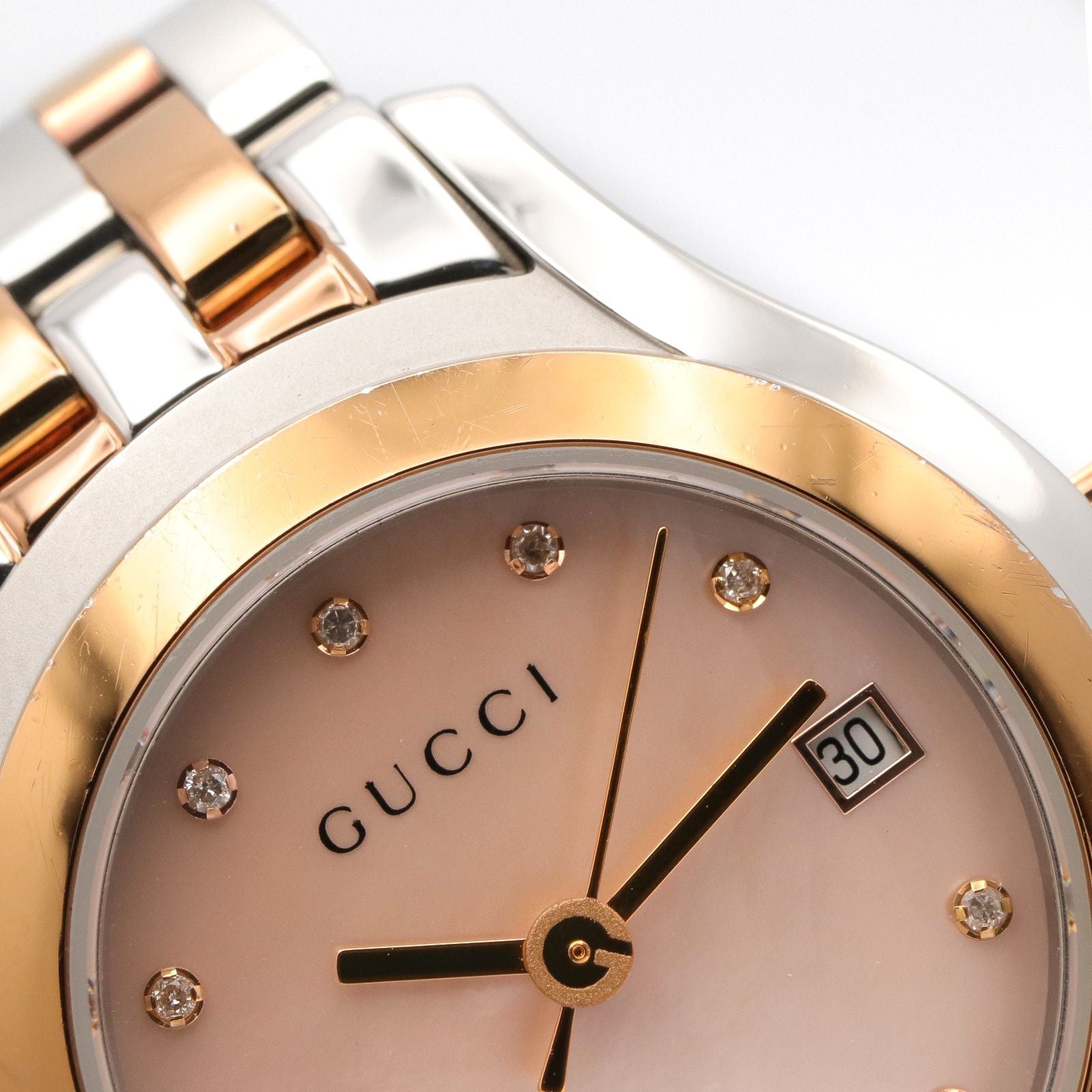 Gucci Watch Pink Shell Stainless Steel — view 9